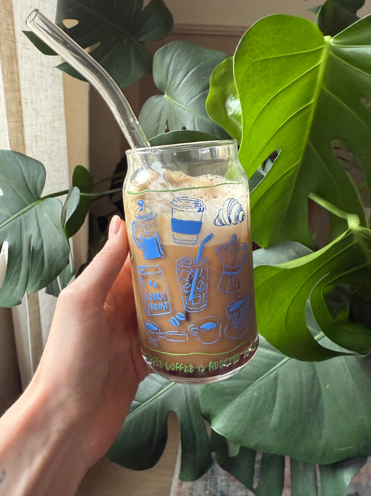 Coffee Club Glass Cup