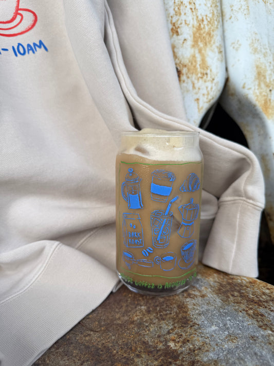 Coffee Club Glass Cup